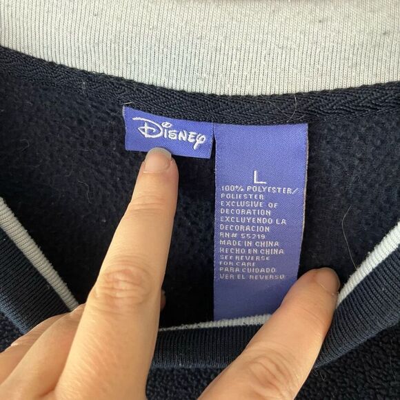 Vintage Disney Fleece Pullover Sweatshirt Tigger Embroidered Size Large - Picture 4 of 5